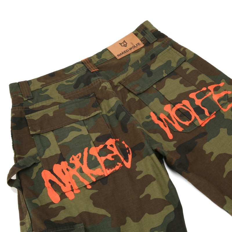 Naked Wolfe Baggy Pocket Cargo Logo Miesten Housut Vihreä Mustat | CGH5337EI