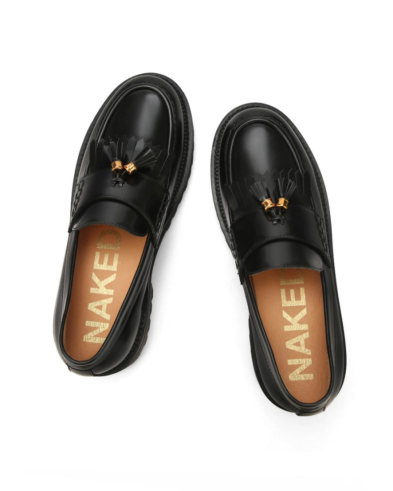 Naked Wolfe Banter Box Nahkaiset Miesten Loafers Mustat | MWH4713TZ