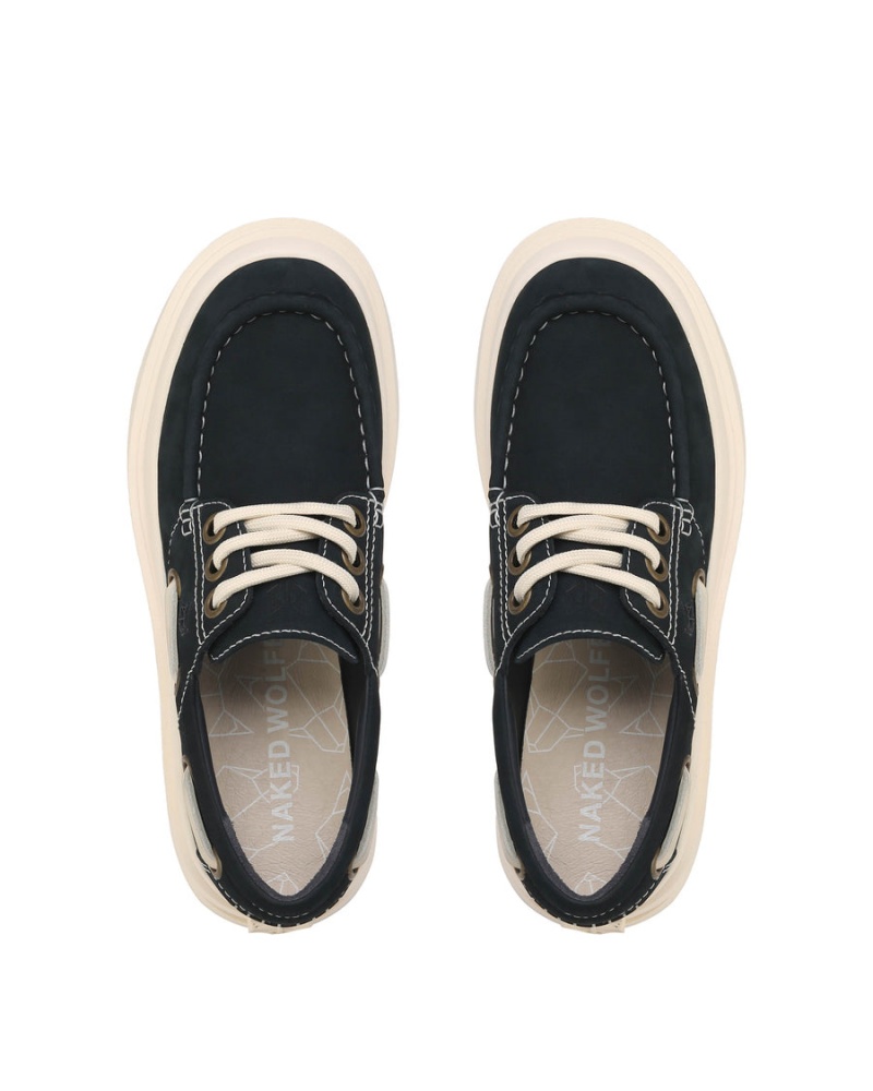 Naked Wolfe Dock Miesten Loafers Laivastonsininen Valkoinen | LHC3248MU