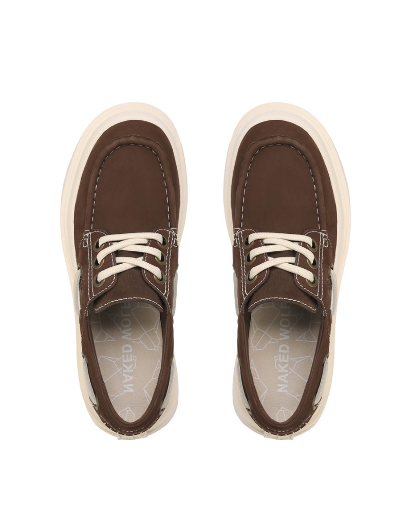 Naked Wolfe Dock Miesten Loafers Ruskea Valkoinen | AZN5569QX