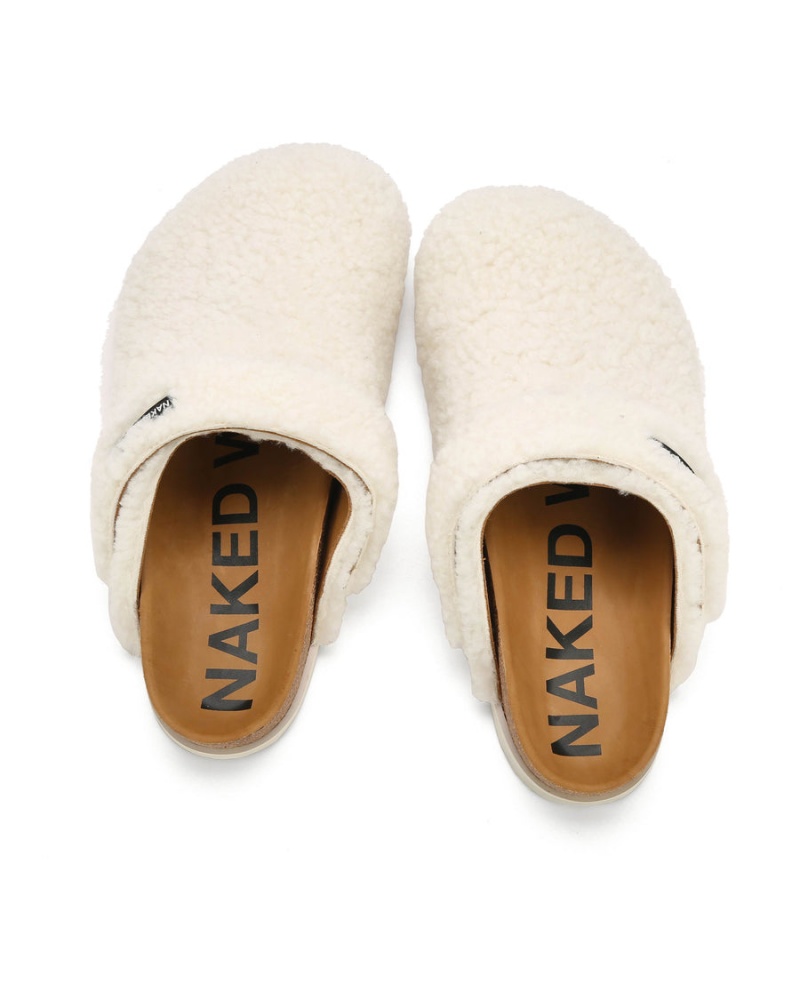 Naked Wolfe Malta Shearling Miesten Tossut Valkoinen Khaki | ORJ8254GG