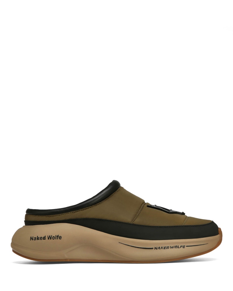 Naked Wolfe Tide Miesten Tossut Khaki Mustat | AYY3728LY